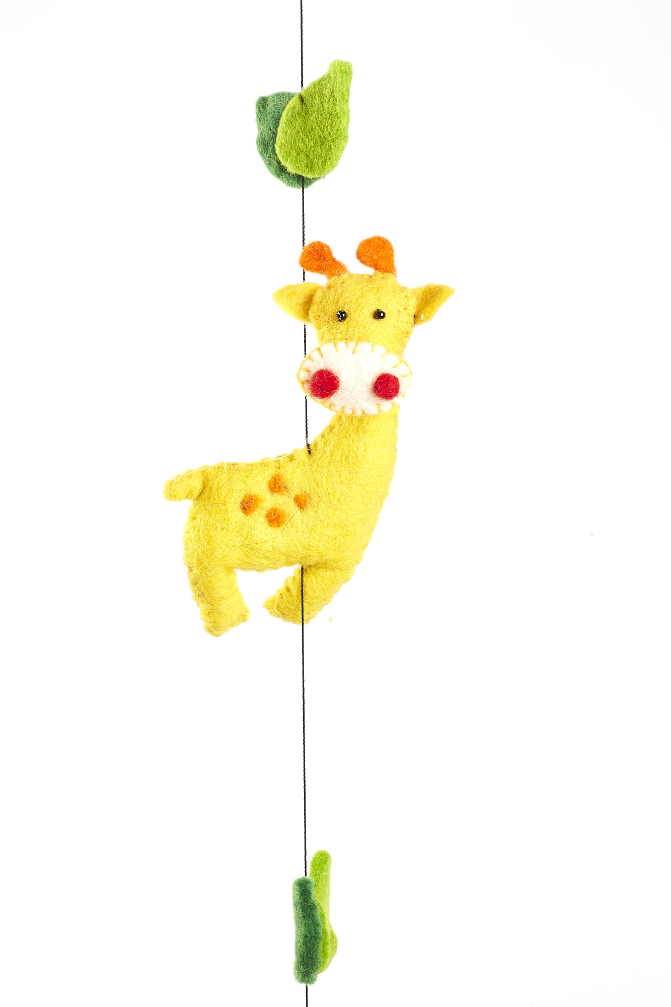 Langes Mobile mit Giraffen, handgefiltzt