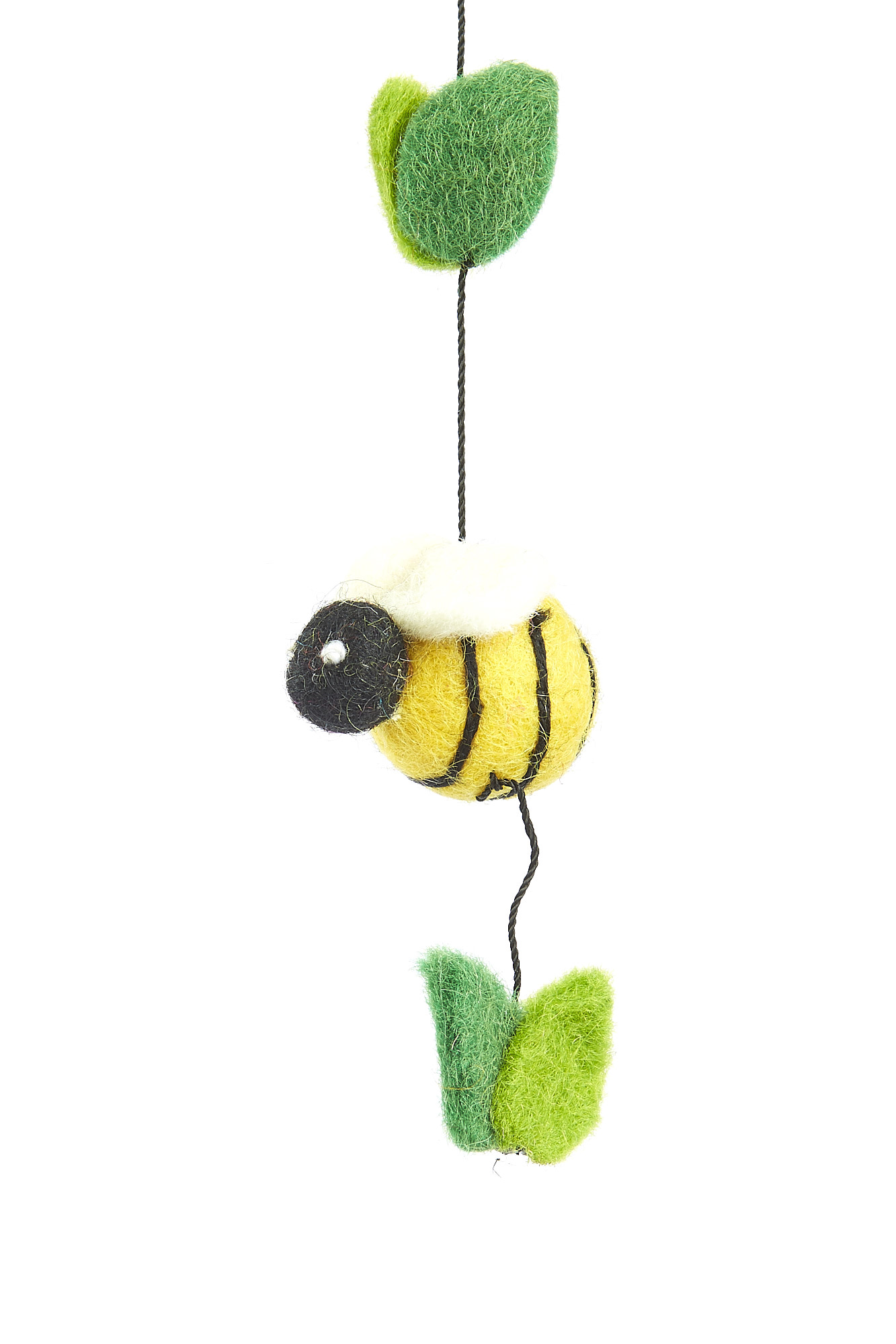 Rundmobile mit Bienen, handgefiltzt
