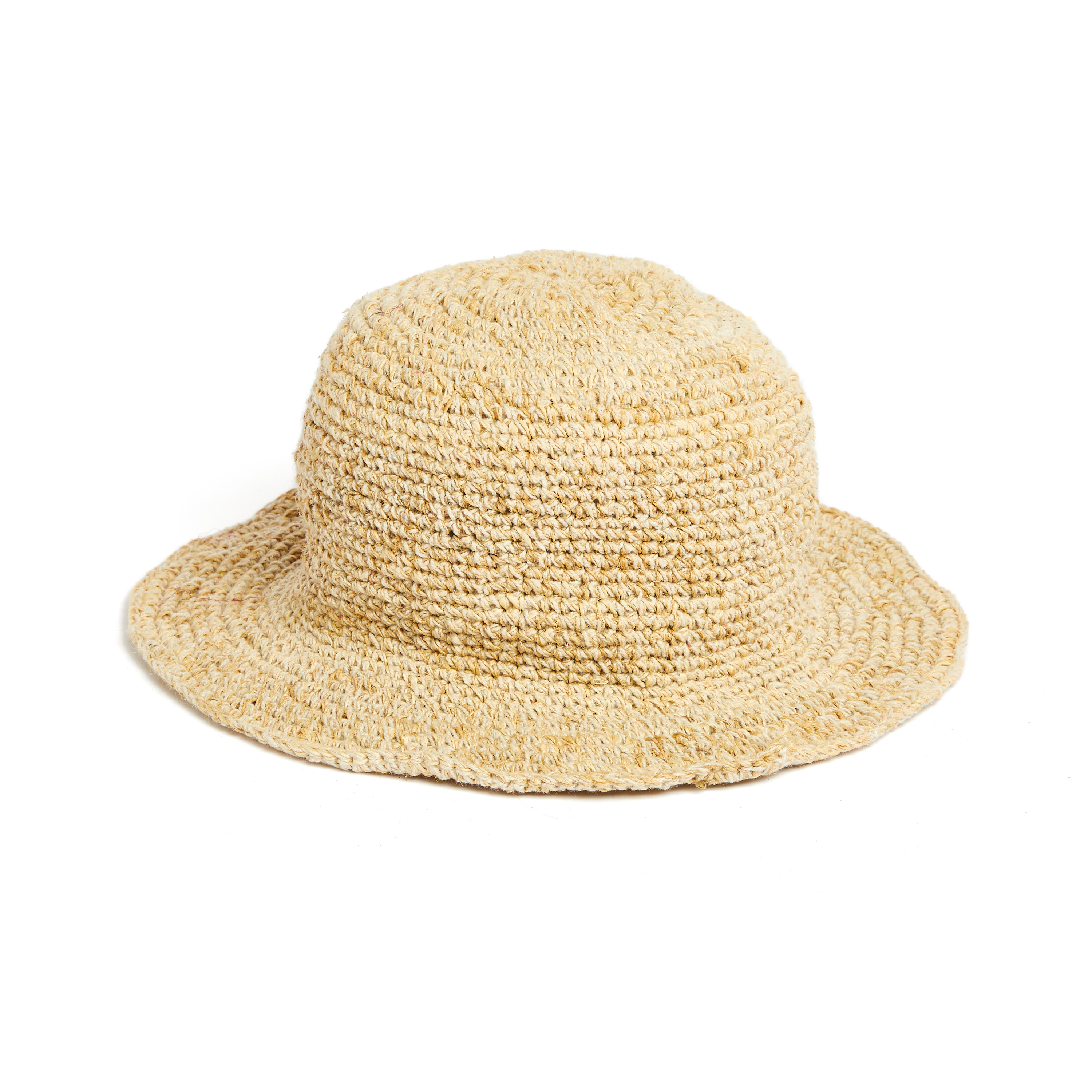 handgehäkelter Sommerhut aus Hanf 